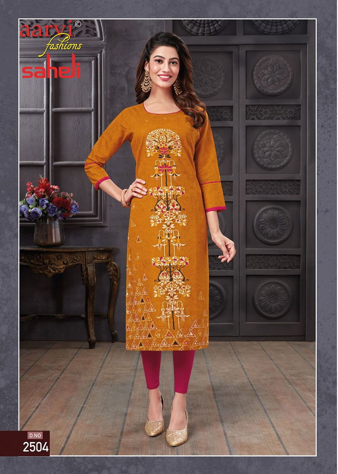 Saheli Vol 15 By Aarvi Designer Kurtis Catalog